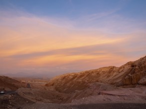 Road through the Atacama Desert, red sand desert near San Pedro de Atacama, Chile, South America