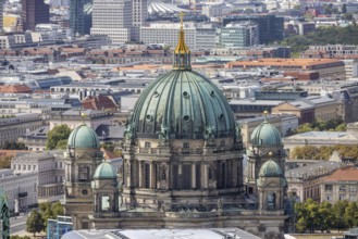 Berlin Cathedral, prefabricated buildings in East Berlin. View from the panorama point