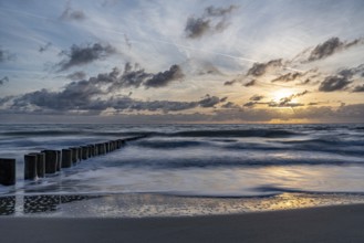 Sunset on the North Sea, Zeeland, Netherlands
