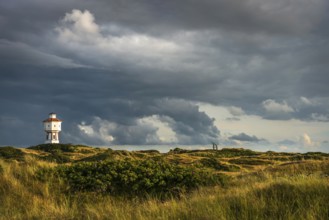 Water tower, clouds, weather, gloomy, cloudy, cloudy sky, storm, stormy, dune landscape, North Sea