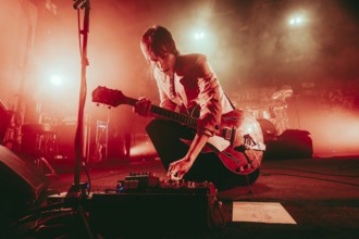 Sebastian Danzig, guitarist of Palaye Royale live on Death Or Glory EU/UK Tour 2024 at Astra