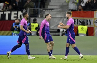 Goal celebration, cheering, Thomas Müller GER Niclas Füllkrug GER David Raum GER Benjamin Henrichs