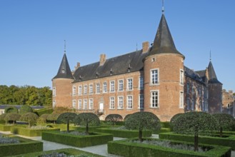 Commandery of Alden Biesen and French garden, 16th-century moated castle at Rijkhoven, Bilzen,