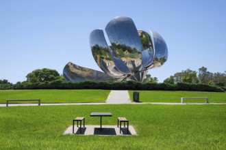 Buenos Aires, Argentina, Floralis Genérica is a sculpture made of steel and aluminium in the Plaza
