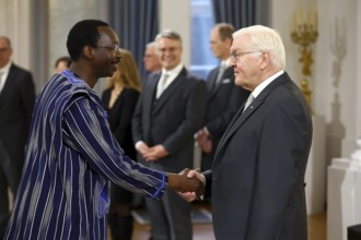 Toro Justin Ouoro Burkina Faso is received by Frank-Walter Steinmeier (President of the Federal