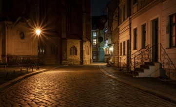 Night shots, Nikolai neighbourhood, Berlin, Germany, Europe