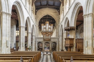 Interior of the university church Church of St Mary the Virgin in Oxford, Oxfordshire, England,