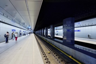 Interior view of the central station of the capital, Amsterdam Centraal, Amsterdam, Province of