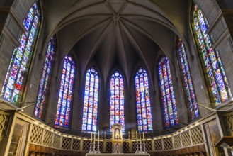 Interior view, Notre-Dame de Luxembourg Cathedral, Luxembourg City, Luxembourg, Luxembourg, Europe
