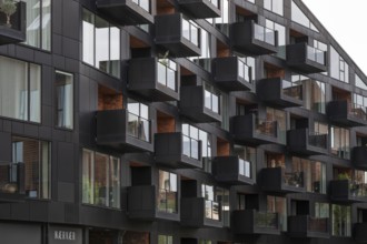 Contemporary architecture, Krøyers Square residential complex, inspired by historic warehouses,