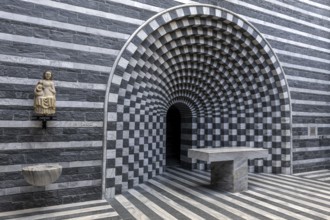 Chiesa di San Giovanni Battista, interior view, architect Mario Botta, Mogno, near Fusio,
