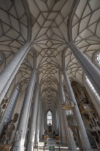 Interior with vault of the late Gothic church of St George, built between 1427 and 1505, church,