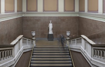 Staircase, architect Robert Smirke, British Museum, London, England, Great Britain