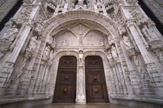South portal, tympanum, Hieronymite monastery Mosteiro dos Jerónimos, also known as Mosteiro de