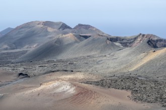 Volcanic landscape, Timanfaya National Park, Lanzarote, Canary Islands, Spain, Europe