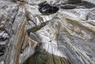 Rocks, rock structures, Verzasca River, near Lavertezzo, Verzasca Valley, Valle Verzasca, Canton