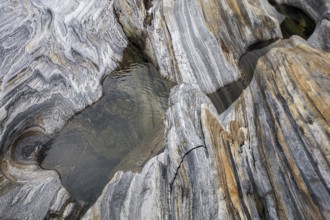 Rocks, rock structures, Verzasca River, near Lavertezzo, Verzasca Valley, Valle Verzasca, Canton