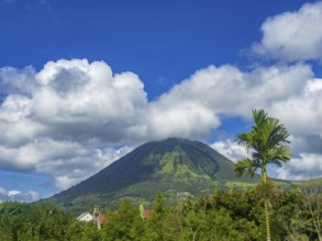 Landscape with Lokon volcano, Tomohon, Manado, Sulawesi