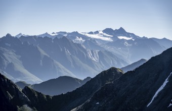 High mountains, Alpine panorama, Venediger Group, Hohe Tauern, Austria, Europe