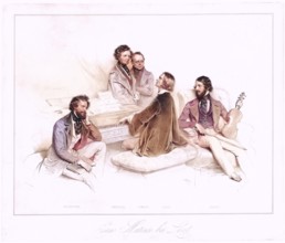 A matinee with Liszt, Group picture with Hector Berlioz, Carl Czerny, Franz Liszt, Heinrich Wilhelm