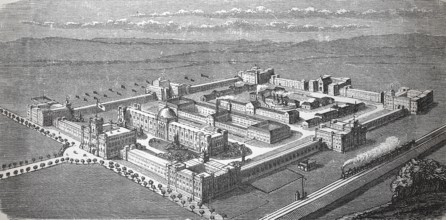 The Arsenal in Vienna, Austria, in 1880, Historical, digital reproduction of an original from the