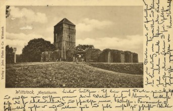 Historical postcard, picture postcard, Witttstock Dosse, Brandenburg, Germany, digitally enhanced
