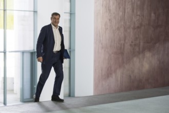 Markus Söder (Minister President of Bavaria, CSU) in front of the consultations at the Minister