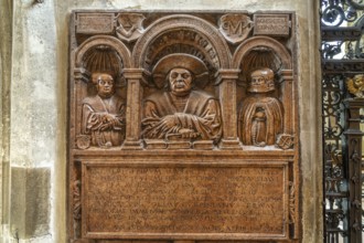 Johannes Cuspinian epitaph in the interior of St Stephen's Cathedral in Vienna, Austria, Europe