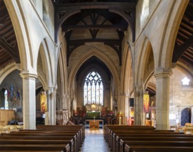 Interior of Christ Church, Old Town, Swindon, Wiltshire, England, UK built in 1851