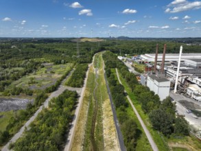 Bottrop, North Rhine-Westphalia, Germany, Renaturalised Boye, the tributary of the Emscher, was