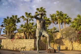 Monument at the Mirador Javier Pérez Ramos at Playa del Duque, Costa Adeje, Tenerife, Canary