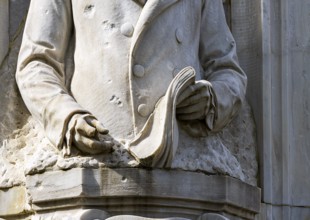 Detail photo, Beethoven, Haydn, Mozart monument in the Großer Tiergarten, Berlin, Germany, Europe