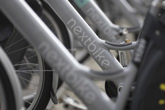 Bikesharing bicycles from the provider nextbike in Berlin, 08/04/2024
