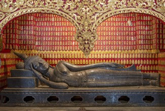 Reclining Buddha at Wat Xieng Thong, Luang Prabang, Laos, Asia
