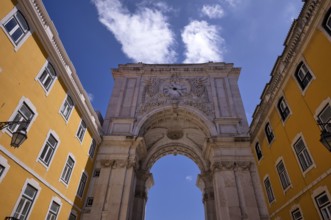 Arco da Rua Augusta, Arc de Triomphe, Praça do Comércio Square, Baixa, Lisbon, Portugal, Europe