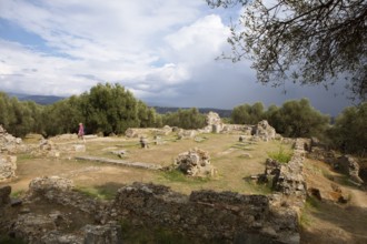 Sparta, ancient ruins, archaeological site, Laconia, Peloponnese, Greece, Europe