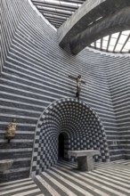 Chiesa di San Giovanni Battista, interior view, architect Mario Botta, Mogno, near Fusio,