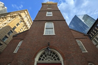 Boston historic center streets near Freedom Trail, USA, North America