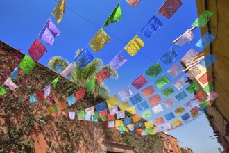 Mexico, Colorful buildings and streets of San Miguel de Allende in historic city center, Central