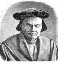 Death mask of Martin Luther (1483, 1546) portrait after Lucas Cranach, reformer, Augustinian monk,
