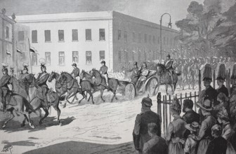 The entry of the Shah of Persia Naser ad-Din Shah into Berlin, 1873, During his stay in Berlin he
