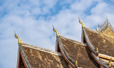 Roof of Haw Phra Bang pavilion, Royal Palace, Luang Prabang, Laos, Asia