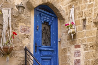 Israel, Tel Aviv Namal Yafo historic Old Jaffa port with art galleries, boutiques and old houses,