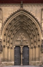 West portal, tympanum with depiction of the Last Judgement, St Mary's Chapel, Würzburg, Lower