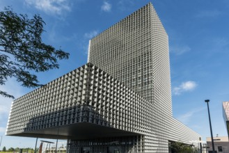 Modern architecture, University of Luxembourg, on the site of a former steelworks, Belval,