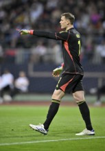Manuel Neuer GER (01) Gesture Gesture, Max Morlock Stadium, Nuremberg, Bavaria, Germany, Europe