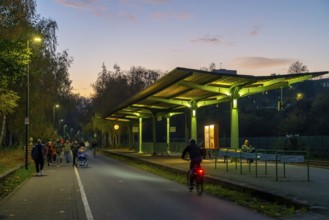 The Nordbahntrasse, a cycle path, footpath, on a former 22 km long railway line, along the