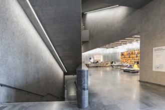 Interior view, art museum extension, architects Herzog and de Meuron, Basel, Canton of Basel-Stadt,