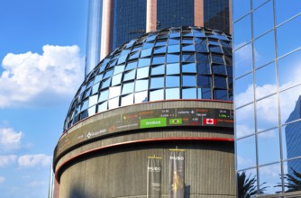 Mexico City, Mexico-25 December, 2020: A Mexican stock exchange (also known as BMV) located in