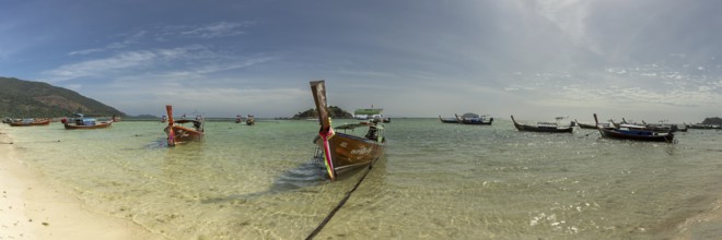 Longtail boats, Koh Lipe, Andaman Sea, Thailand, Asia